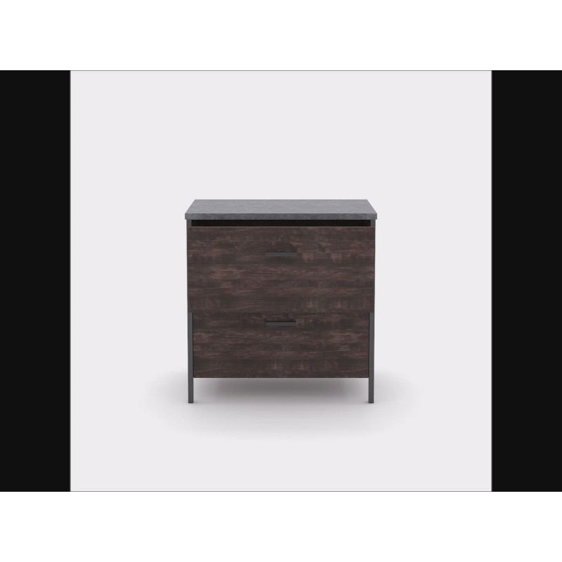 Sauder Market Commons 2 Drawer File Cabinet Prime Oak