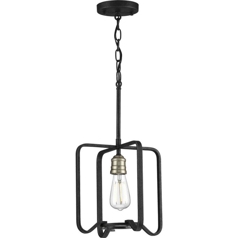 Progress Lighting Foster 1-Light Mini-Pendant, Gilded Iron, Steel, 11.25" Width, 10.75" Height, Incandescent, Dry Rated