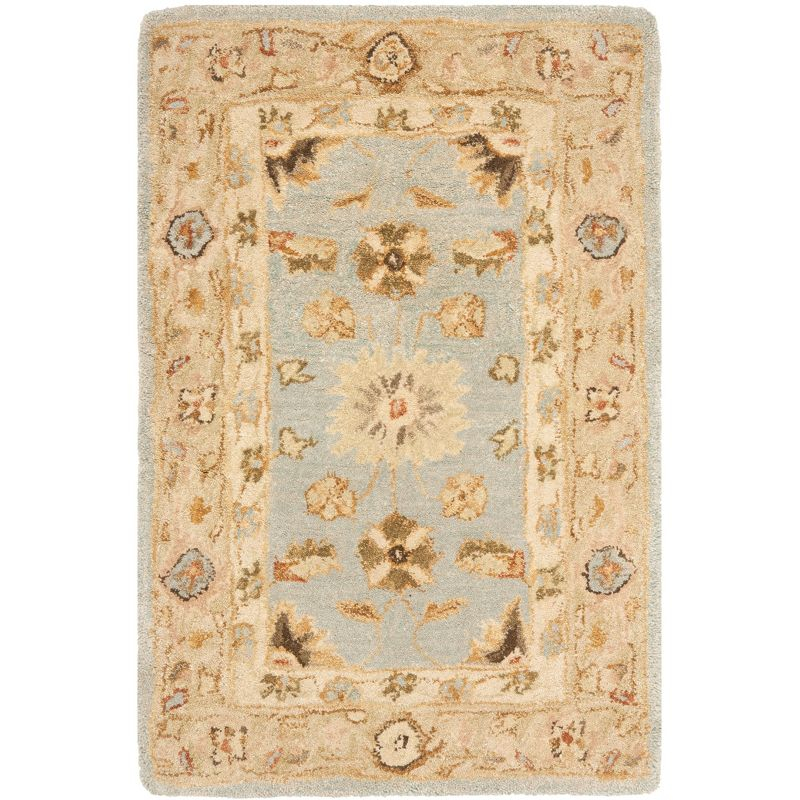 Anatolia AN556 Hand Tufted Indoor Accent Rug - Light Blue/Sage - 2'x3' - Safavieh