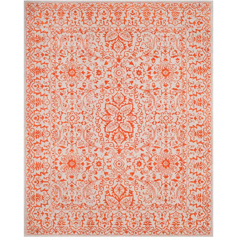 Glamour GLM516 Hand Tufted Area Rug - Grey/Rust - 8'x10' - Safavieh.