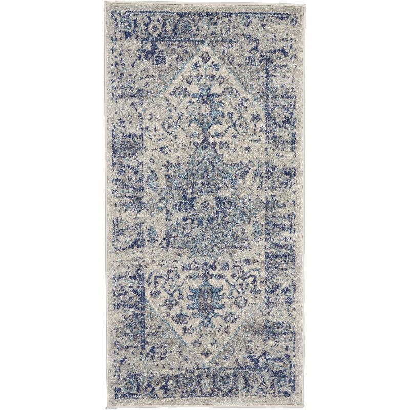Nourison Tranquil Persian Indoor Rug Ivory Light Blue 2' x 4'