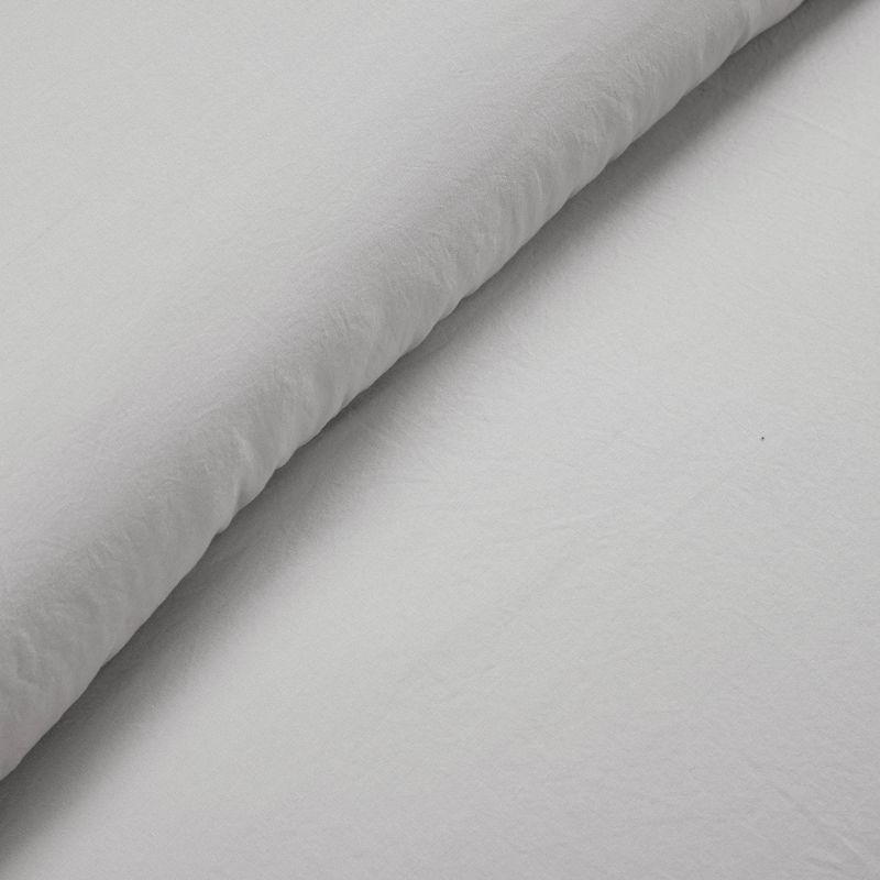 Lush Décor 3pc Full/Queen Reyna 100% Cotton Duvet Cover Set Light Gray: Chic Bedding with Ruffles, No Closure Design