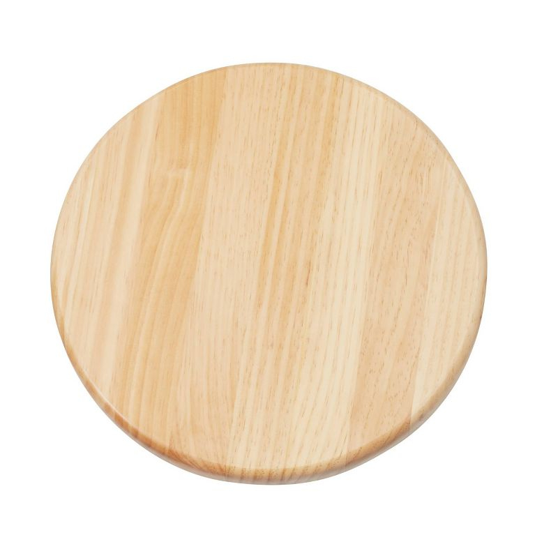 18"-24" Height Adjustable Swivel Accent Stool Wood Seat/Gray Frame - Hampden Furnishings