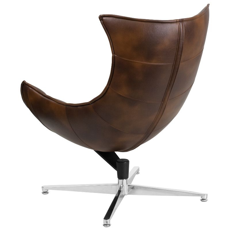 Flash Furniture Bomber Jacket LeatherSoft Swivel Cocoon Chair