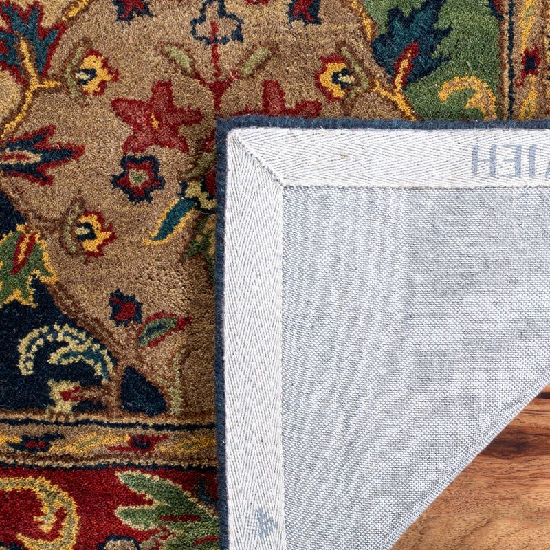 Heritage HG911 Hand Tufted Area Rug - Multi/Burgundy - 4'6"x6'6" Oval - Safavieh.