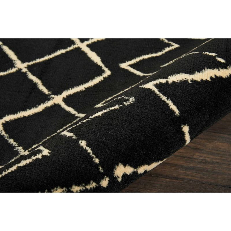 Nourison Grafix Black Area Rug GRF04 7'10"X9'10"
