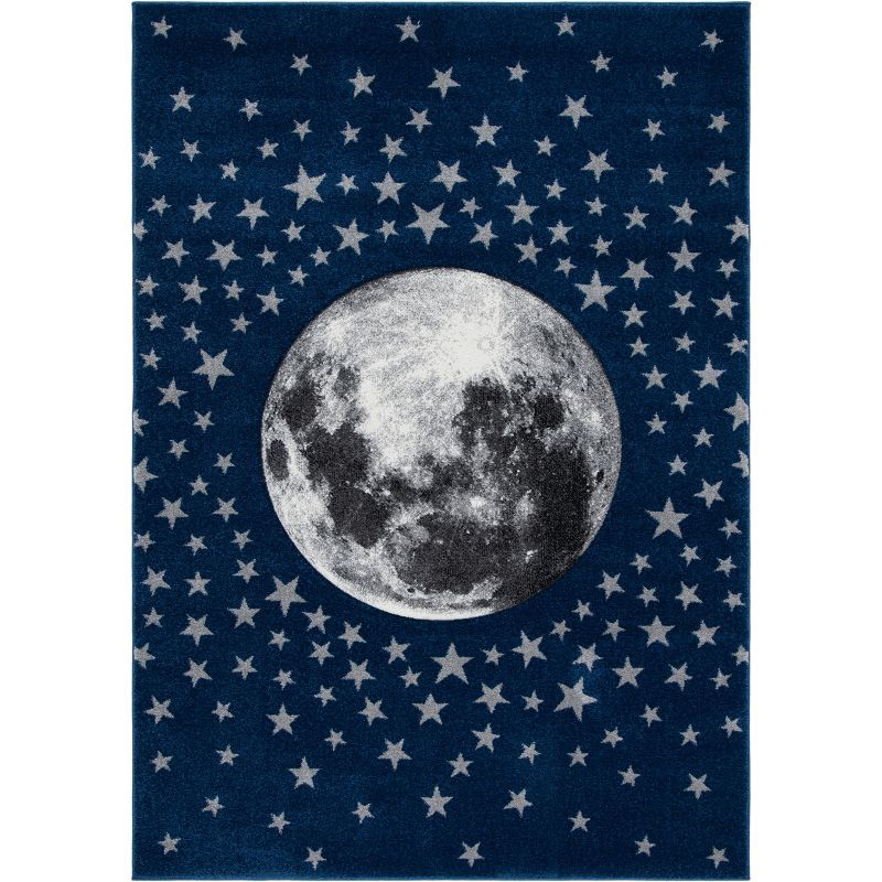 Carousel Kids CRK135 Power Loomed Area Rug - Navy/Grey - 5'3"x7'6" - Safavieh.