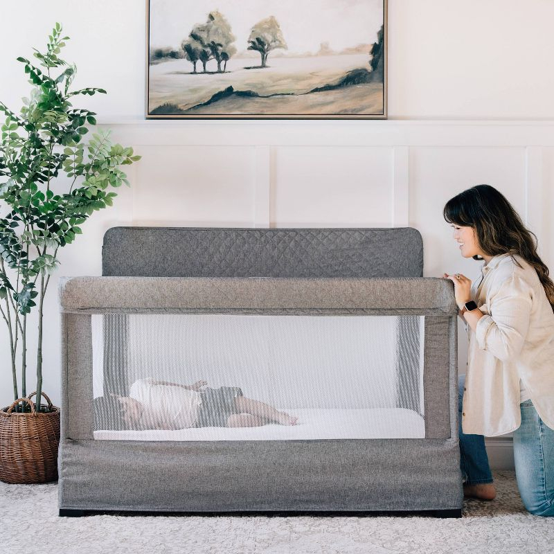 Baby Delight Lunaire Crib - Charcoal Tweed