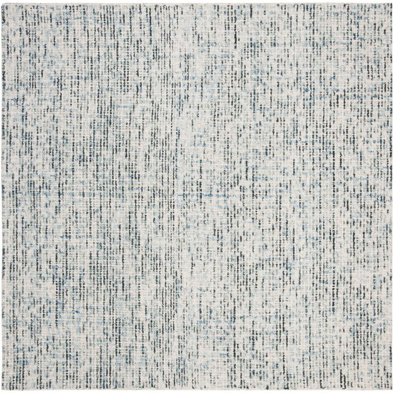 Abstract ABT468 Handmade Indoor Area Rug - Blue/Charcoal - 6'x6' - Safavieh