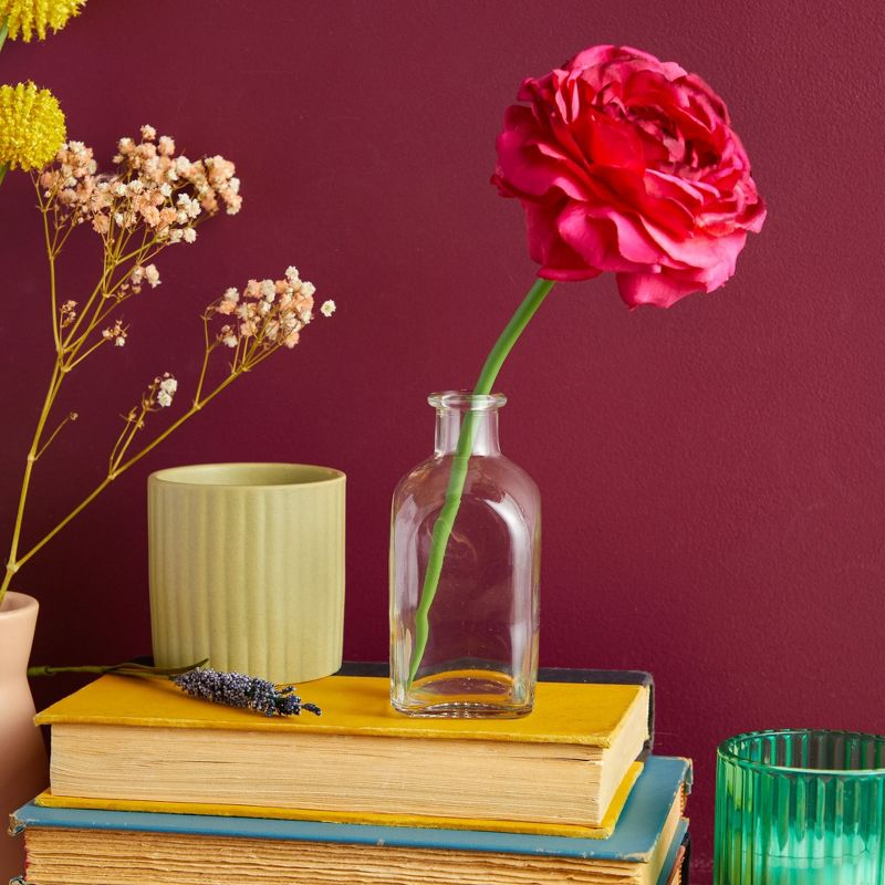 Juvale 12 Pack Clear Glass Bottles with Cork Lids, Tiny 4 oz Vintage Style Potion Vases for Flowers, DIY Crafts, Home Decor