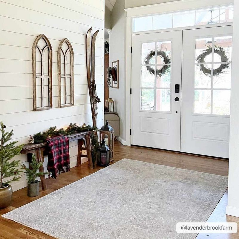 Hauteloom Rectangle Area Rug   Light Gray