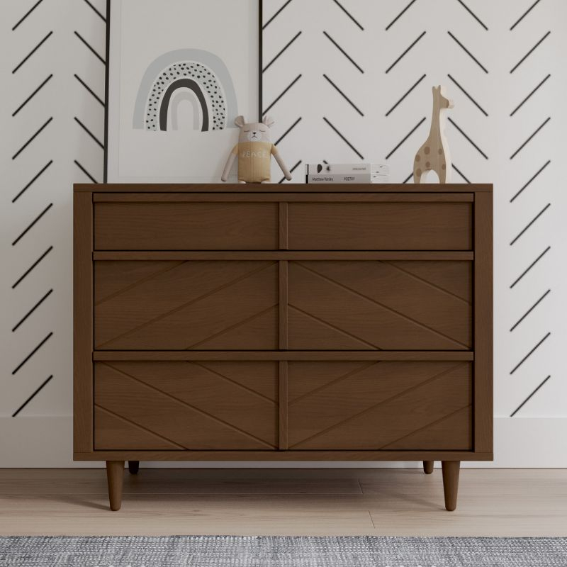 Child Craft Surrey Hill 3 Drawer Dresser for Nursery or Bedroom,  Anti-Tip Kit Included to Prevent Tipping, Baby Safe Finish (Toasted Chestnut)