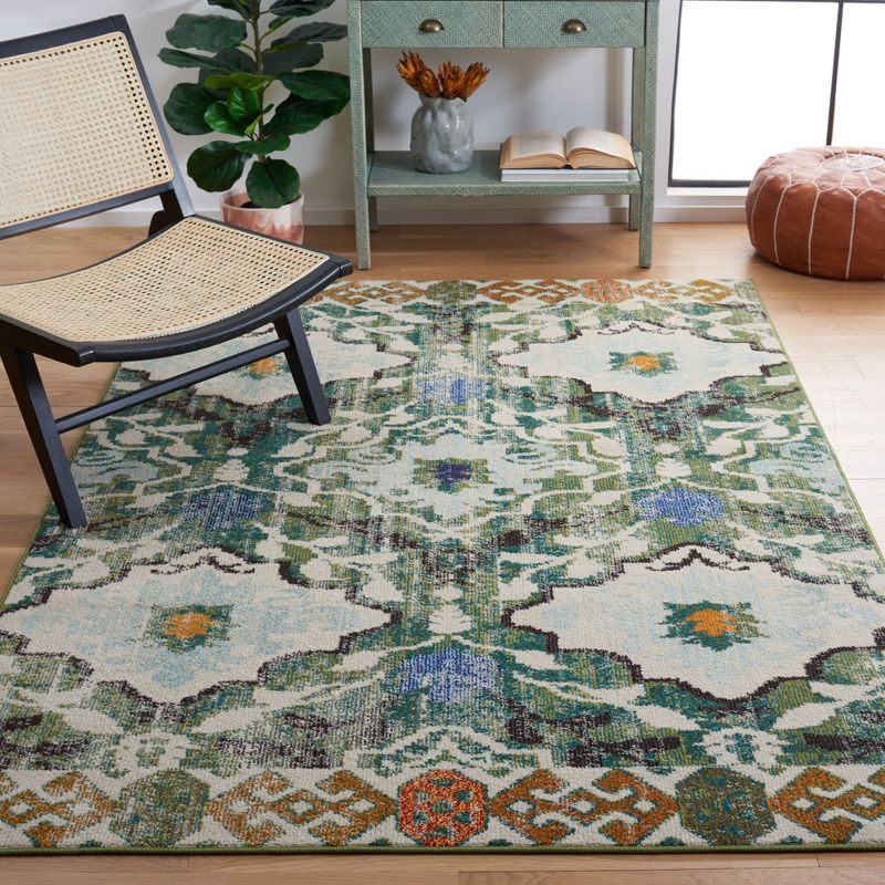 Madison MAD445 Power Loomed Area Rug - Green/Ivory - 8'x10' - Safavieh.
