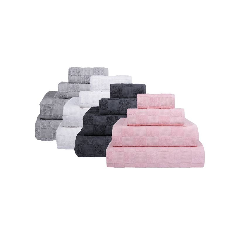 Depera Home 2pc Waffle Terry Turkish Bath Sheet Set Silver