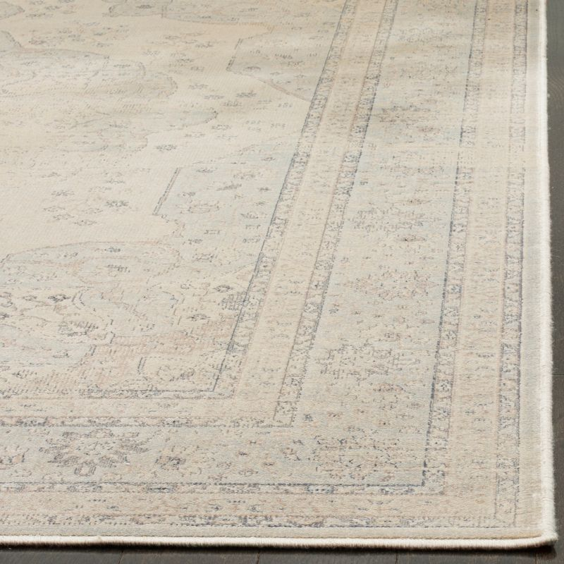 Vintage VTG158 Power Loomed Area Rug - Light Blue/Cream - 5'3"x7'6" - Safavieh.