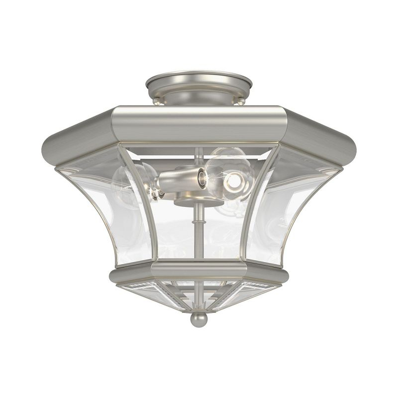 Livex Lighting Monterey 3 - Light Flush Mount in  Brushed Nickel