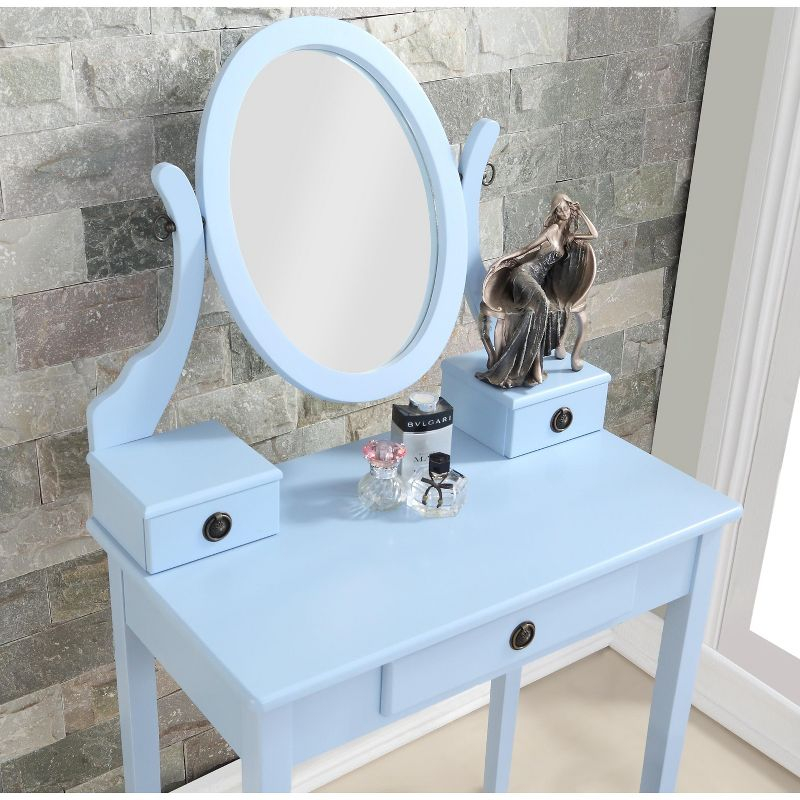 XICHONGDIANSHANG Wood Moniya Makeup Vanity Table And Stool Set