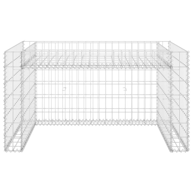 vidaXL Lawn Mower Garage with Raised Bed 43.3"x31.5"x23.6" Steel Wire