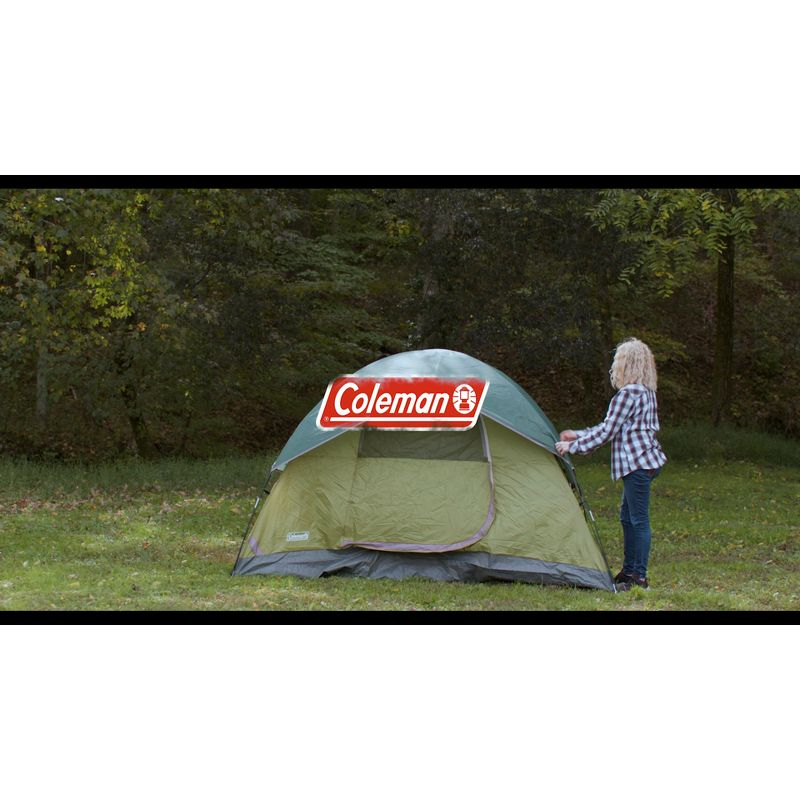 Coleman Sundome 4-Person Camping Family Tent - Green