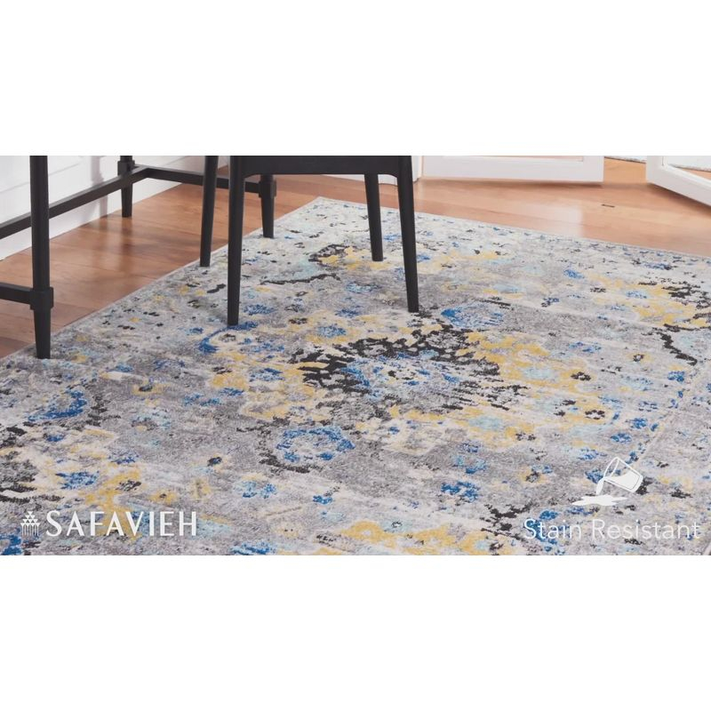 Madison MAD154 Power Loomed Indoor Accent Rug - Grey/Black - 3'x5' - Safavieh