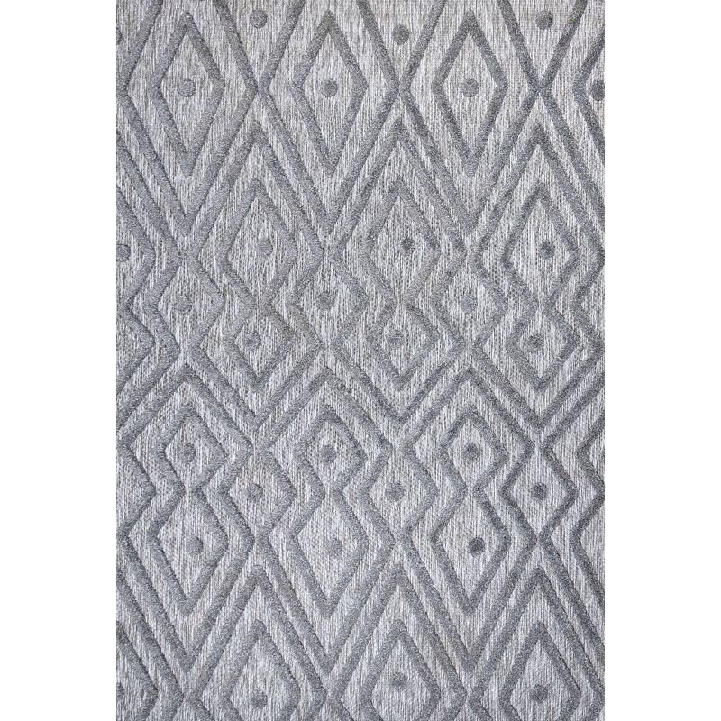 4'x6' Balansat Moroccan Diamond Indoor/Outdoor Area Rug, Dark Gray - JONATHAN Y