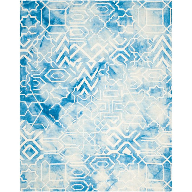 Dip Dye DDY678 Hand Tufted Area Rug - Blue/Ivory - 8'x10' - Safavieh.
