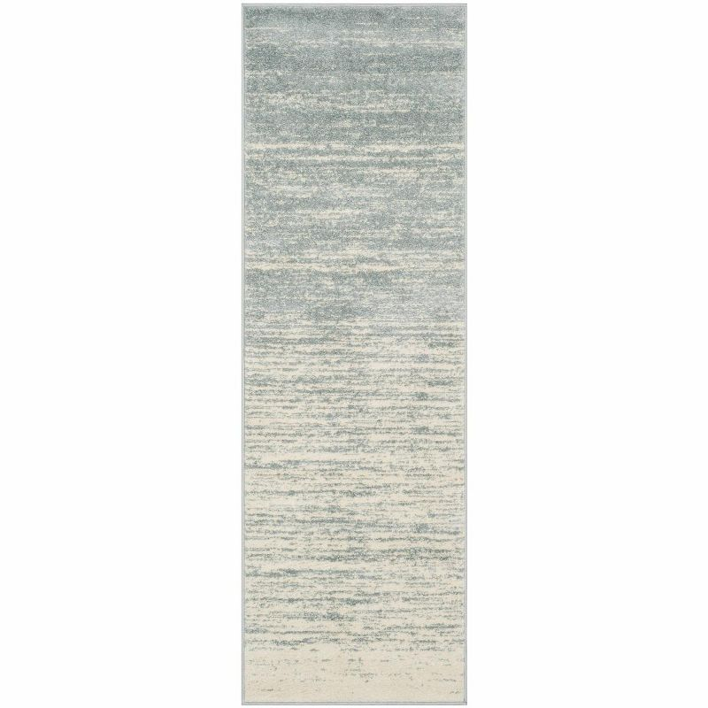 Adirondack ADR113 Machine Made Indoor Runner - Slate/Cream - 2'-6"x8' - Safavieh