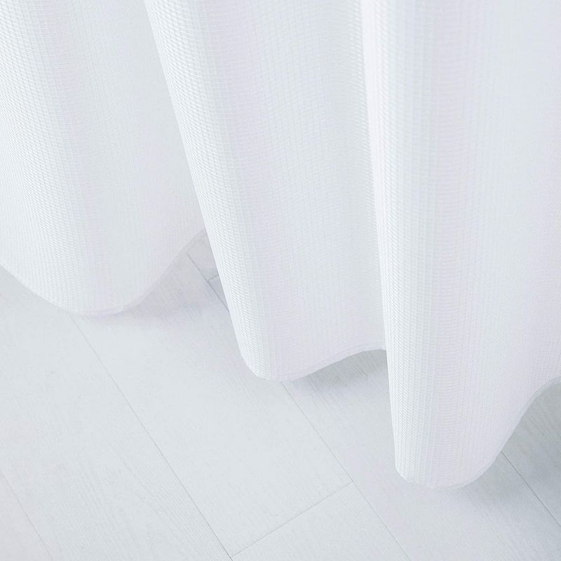 Dainty Home Complete Shower Curtain With Detachable Liner - White