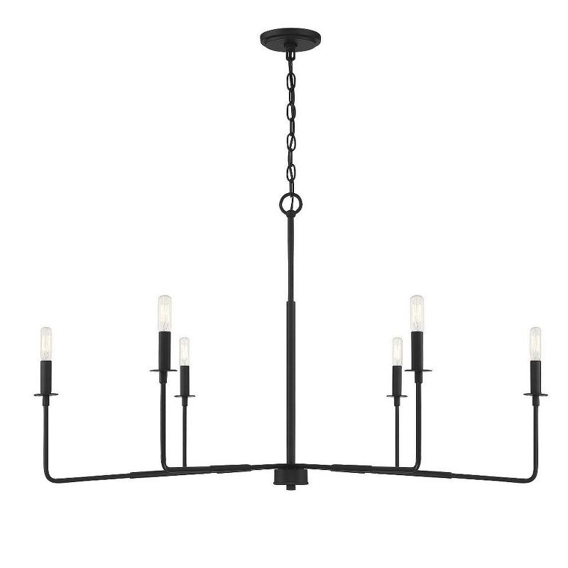 Savoy House Salerno 6 - Light Chandelier in  Matte Black