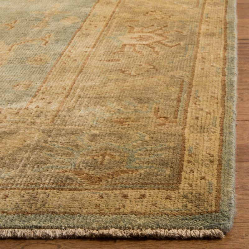 Oushak OSH124 Hand Knotted Area Rug - Light Blue/Beige - 8'x10' - Safavieh.