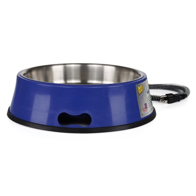 Farm Innovators SB-40 Signature Series 3 Quart Electric Heated Pet Water Bowl with Stainless Steel Insert, Thermostatic Control, 40 Watt