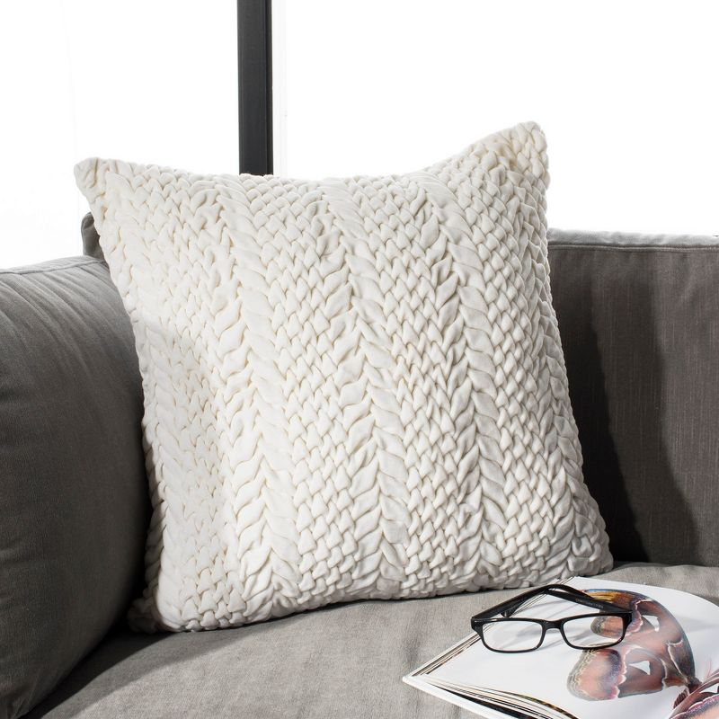 Barlett Pillow - Light Grey - 20"X20" - Safavieh