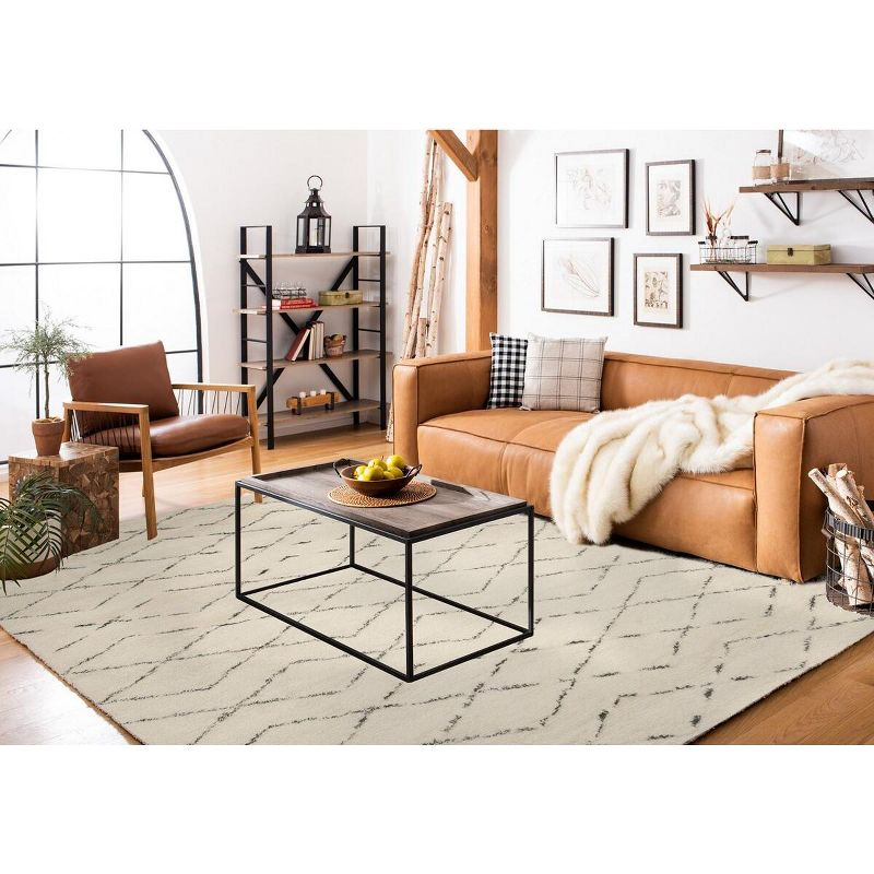 Casablanca CSB847 Hand Tufted Indoor Area Rug - Ivory/Grey - 9'x12' - Safavieh