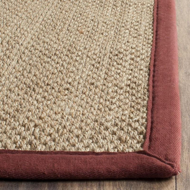 Natural Fiber NF114 Power Loomed Indoor Runner Rug - Natural/Red - 2'6"x8' - Safavieh.