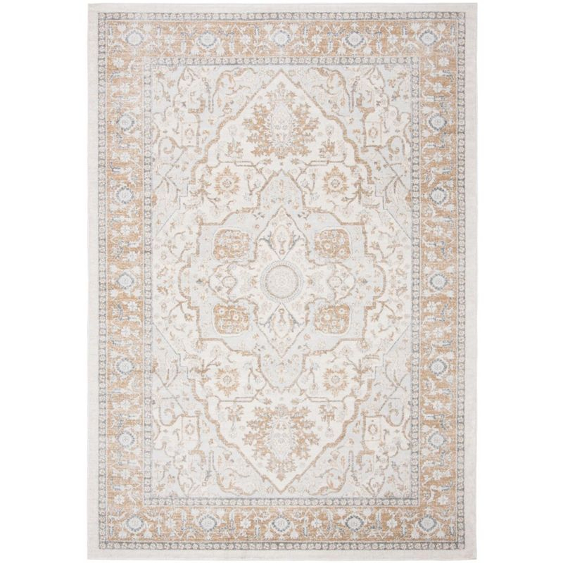 Isabella ISA936 Power Loomed Area Rug - Cream/Beige - 6'7"x9' - Safavieh