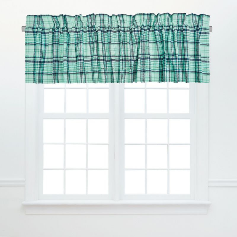 C&F Home McKinley Plaid Cotton Valance Window Treatment Set 2