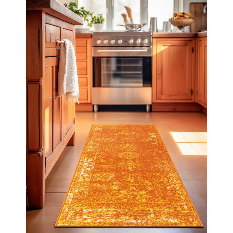 Unique Loom 2' 0 x 13' 0 Sofia Casino Orange Area Rug