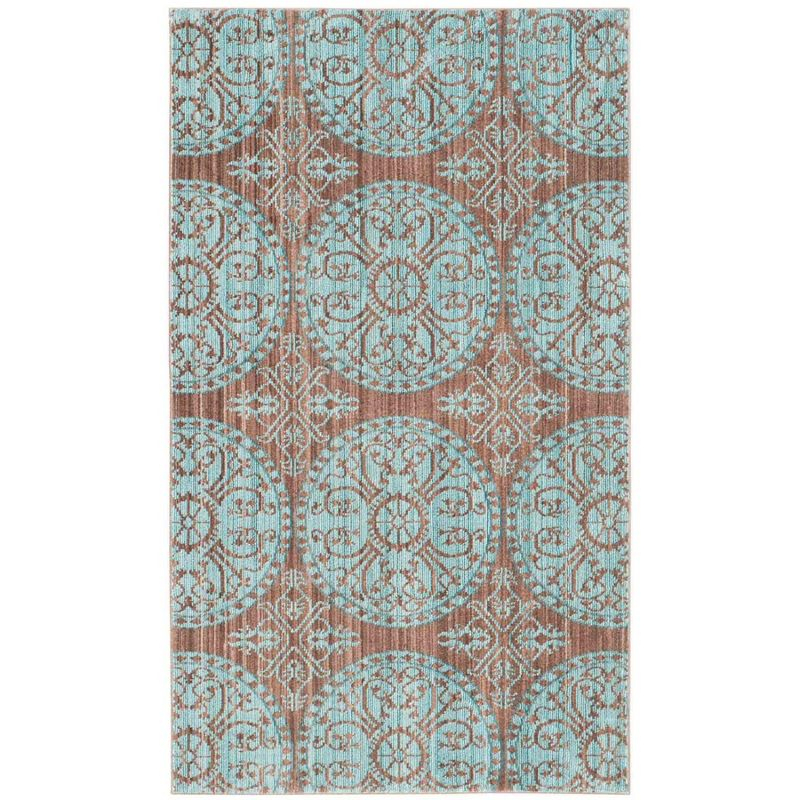 Valencia VAL214 Power Loomed Indoor Accent Rug - Brown/Alpine - 3'x5' - Safavieh