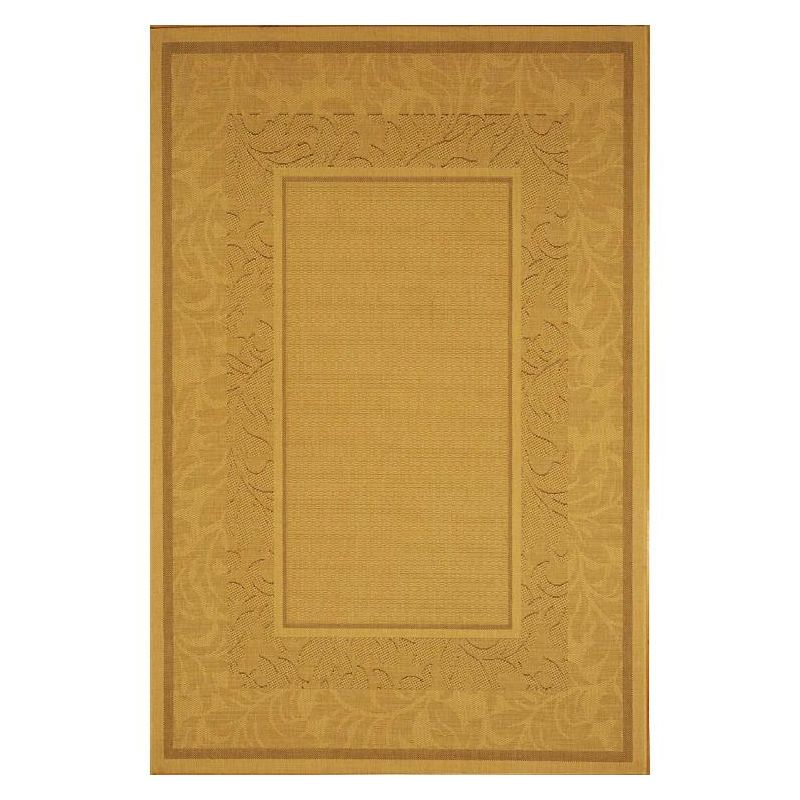 Courtyard CY1704 Power Loomed Indoor and Outdoor Area Rug - Natural/Brown - 5'3"x7'7" - Safavieh