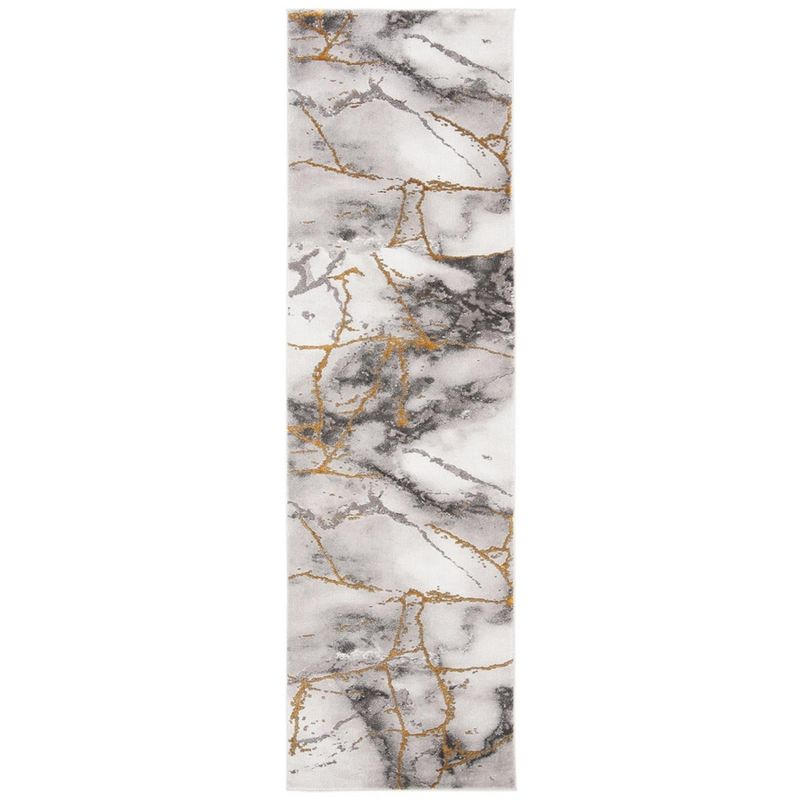Craft CFT877 Loomed Indoor Runner Rug - Grey/Gold - 2'3"x8' - Safavieh