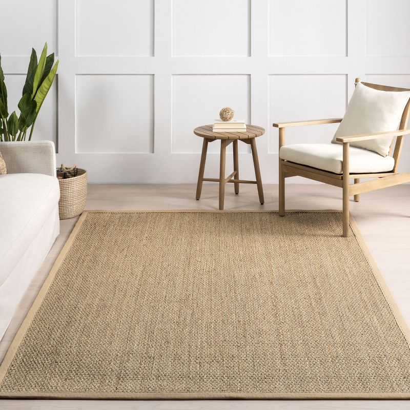Nuloom Elijah Farmhouse Seagrass Indoor Area Rug, Round 4', Beige