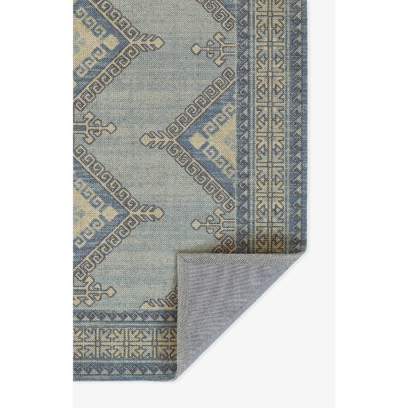 Momeni 6'6"x9' Anatolia Kez Medallion Machine Loomed Area Rug Blue: Wool & Nylon, Low Pile, Indoor Classic Rectangle Rug