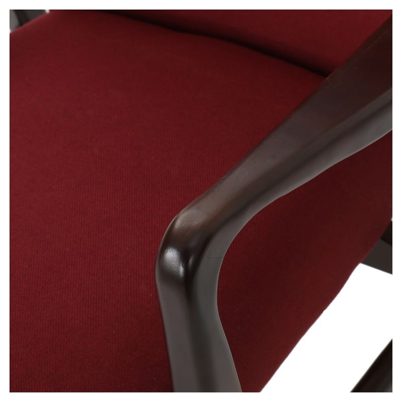 Set of 2 Becker Upholstered Armchairs Deep Red - Christopher Knight Home: Birch Wood Legs, Tufted Back, Polyester