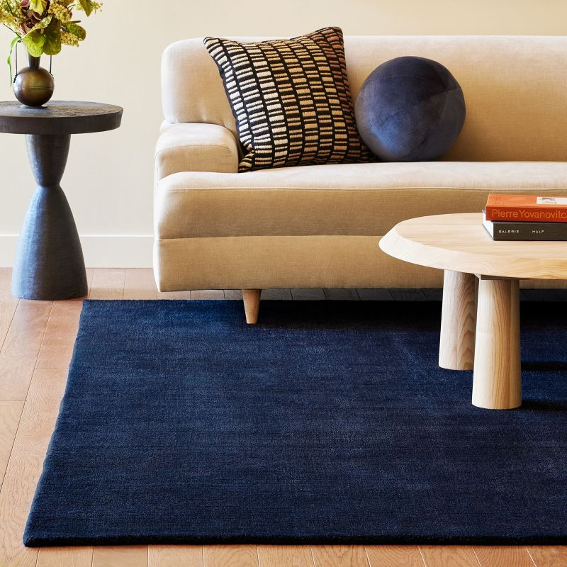 Arvin Olano x Rugs USA - Arrel Speckled Wool-Blend Indoor Area Rug, 3' x 5', Midnight