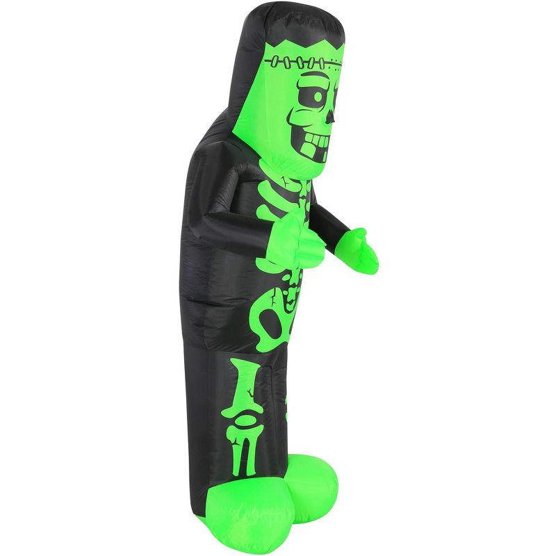 Occasions 7' INFLATABLE SKELETON MONSTER, 3 ft Tall, Multicolored