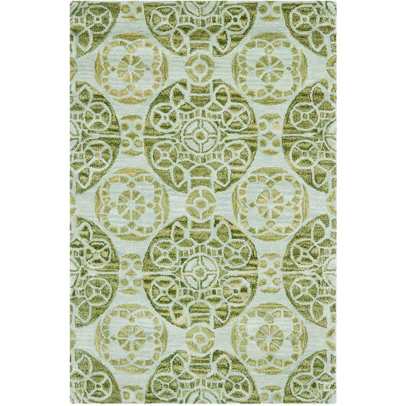 Wyndham WYD376 Hand Tufted Area Rug - Turquoise/Green - 4'x6' - Safavieh.