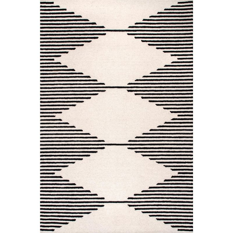 Nuloom Flynn Handmade Contemporary Wool Area Rug, 5' x 8', Beige
