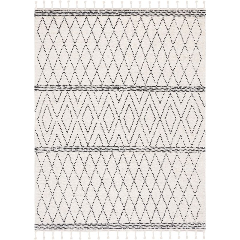 Casablanca CSB491 Hand Woven Area Rug - Ivory/Black - 8'x10' - Safavieh.