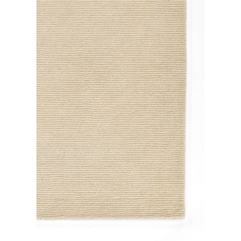 Momeni 2'x4' Everett Beverly Handtufted Area Rug Ivory: Wool, Geometric Abstract Pattern, Low Pile, Indoor Use