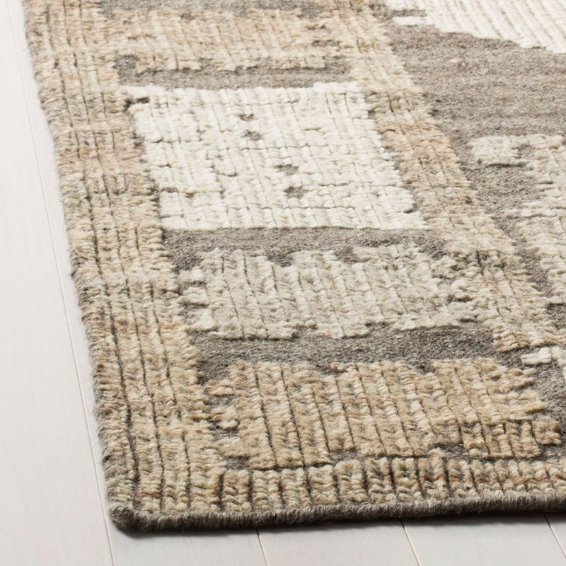Kenya KNY313 Hand Knotted Area Rug - Ivory/Brown - 8'9"x11'9" - Safavieh.